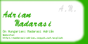 adrian madarasi business card