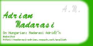 adrian madarasi business card